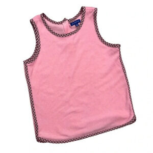 Maison Me Tate Sleeveless Terry Cloth Pink Top